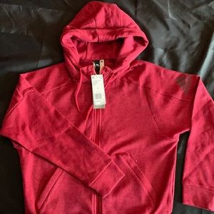 Red Adidas Zip Up Hoodie